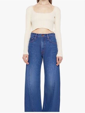 MOTHER NWT Wide-Leg High-Rise Lemon Twist Jean in Chef’s Kiss